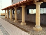 Sandsteinsaeulen Archaeologisches Schaufenster Speyer